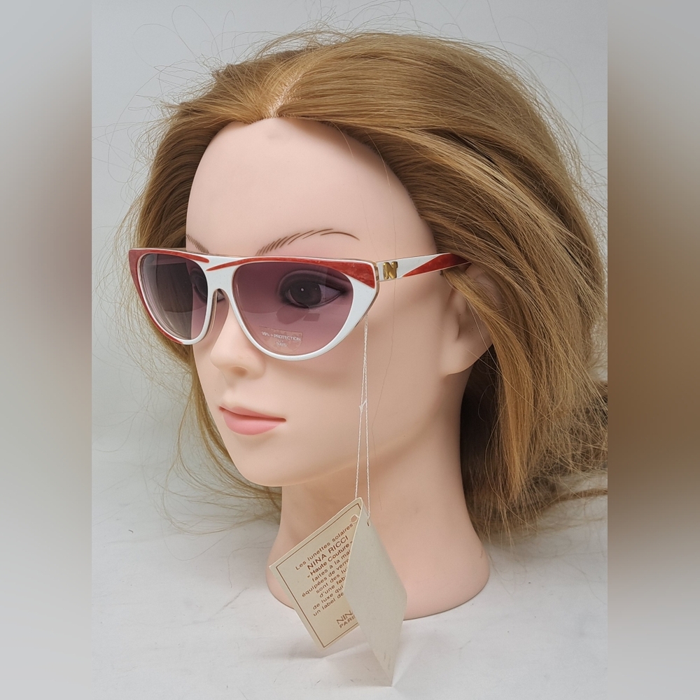 NWT Nina Ricci Women's Sunglasses Retro Vintage 70s 80s Hand Made Paris 1042 CL - Picture 13 of 16